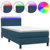 vidaXL s&ouml;t&eacute;tk&eacute;k b&aacute;rsony rug&oacute;s &eacute;s LED-es &aacute;gy matraccal 100x220 cm