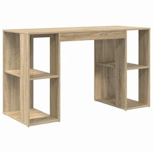 vidaXL Asztal Sonoma t&ouml;lgy Szerelt Fa 130 x 50.5 x 75 cm