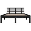 vidaXL fekete tömör fa ágykeret 200x200 cm