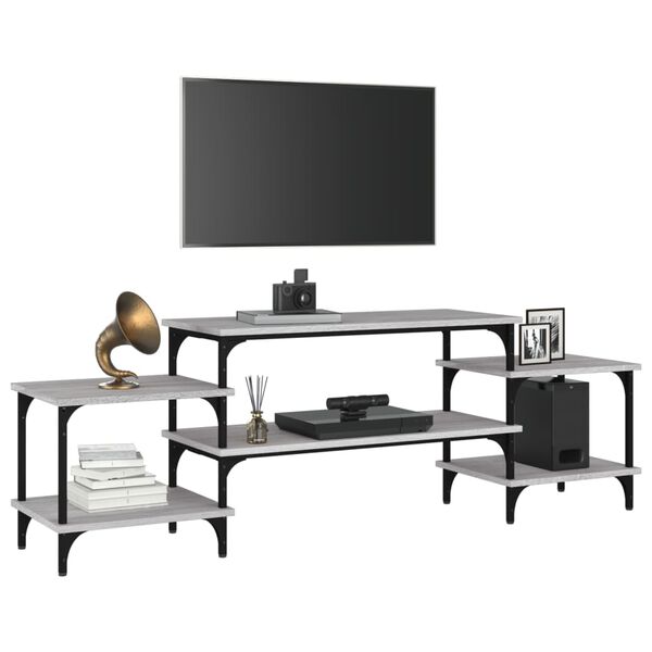 vidaXL sz&uuml;rke sonoma sz&iacute;nű szerelt fa TV-szekr&eacute;ny 157x35x52 cm