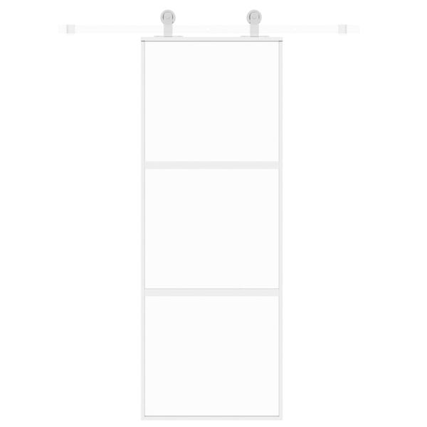 vidaXL fehér edzett üveg és alumínium tolóajtó 76 x 205 cm