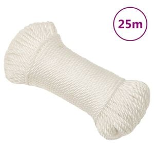 vidaXL feh&eacute;r polipropil&eacute;n munkak&ouml;t&eacute;l 3 mm 25 m