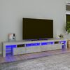 vidaXL betonszürke TV-szekrény LED lámpákkal 260x36,5x40 cm