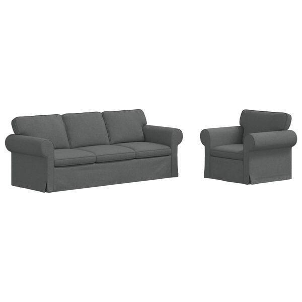 vidaXL Kanap&eacute; 2 pcs S&ouml;t&eacute;tsz&uuml;rke 215 x 82 x 80 cm sz&ouml;vet