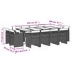 vidaXL 13 r&eacute;szes b&eacute;zs polyrattan kerti &eacute;tkezőgarnit&uacute;ra p&aacute;rn&aacute;kkal
