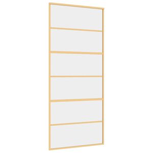 vidaXL aranysz&iacute;nű &aacute;tl&aacute;tsz&oacute; ESG &uuml;veg &eacute;s alum&iacute;nium tol&oacute;ajt&oacute; 90 x 205 cm