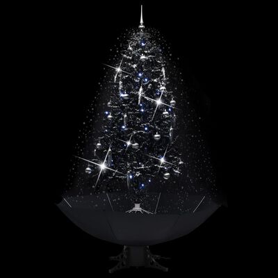 vidaXL fekete PVC havazó karácsonyfa ernyő alakú talppal 190 cm