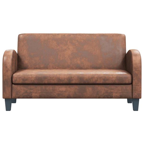 vidaXL kétszemélyes barna művelúr kanapé