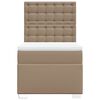 vidaXL cappuccino színű műbőr rugós ágy matraccal 80 x 200 cm