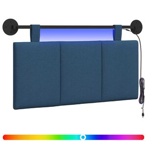 vidaXL F&uuml;ggesztett &aacute;gyfej LED f&eacute;nyekkel K&eacute;k Sz&ouml;vet