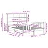 vidaXL t&ouml;m&ouml;r fenyőfa k&ouml;nyvespolcos &aacute;gy matrac n&eacute;lk&uuml;l 120 x 200 cm