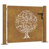 vidaXL Corten ac&eacute;l kerti kapu 100x75 cm, fa mint&aacute;zat&uacute;