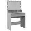 vidaXL sz&uuml;rke sonoma sz&iacute;nű f&eacute;s&uuml;lk&ouml;dőasztal LED-del 80 x 41 x 134,5 cm