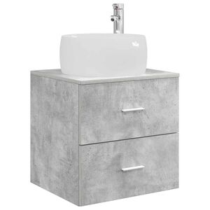vidaXL Fali mosd&oacute;szekr&eacute;ny Betonsz&uuml;rke 49,5 x 44,5 x 66 cm Szerelt Fa