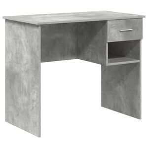 vidaXL Asztal Beton Sz&uuml;rke 90 x 49 x 75 cm Szerelt Fa