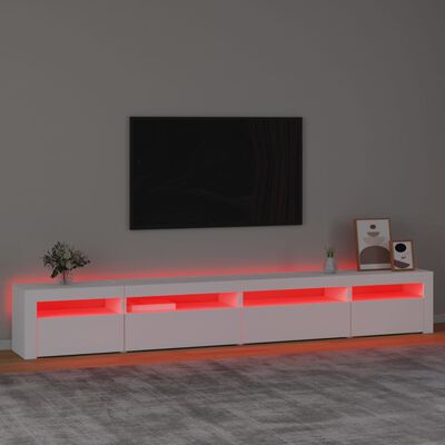 vidaXL fehér TV-szekrény LED-lámpákkal 270x35x40 cm