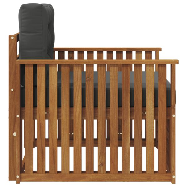 vidaXL K&uuml;lt&eacute;ri kanap&eacute; szett T&ouml;m&ouml;r ak&aacute;cfa &eacute;s poli&eacute;szter Term&eacute;szetes