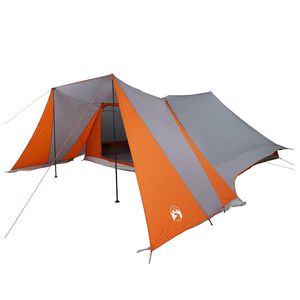 vidaXL Tipi s&aacute;tor 12 szem&eacute;lyes Sz&uuml;rke &eacute;s narancs taft