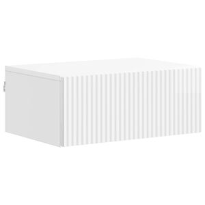 vidaXL Fali &eacute;jjeli szekr&eacute;ny Magasf&eacute;nyű Feh&eacute;r 49 x 34,5 x 20 cm