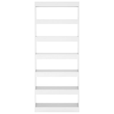 vidaXL magasfényű fehér könyvszekrény/térelválasztó 80 x 30 x 198 cm