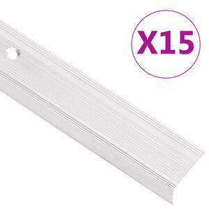 vidaXL 15 db ez&uuml;stsz&iacute;nű L-alak&uacute; alum&iacute;nium l&eacute;pcső&eacute;lv&eacute;dő 90 cm