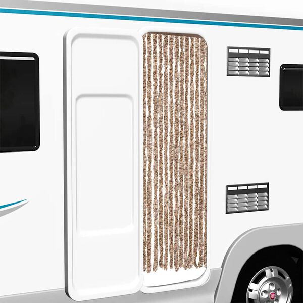 vidaXL b&eacute;zs &eacute;s s&ouml;t&eacute;tbarna zsen&iacute;lia rovarf&uuml;gg&ouml;ny 56x200 cm