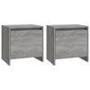 vidaXL 2 db sz&uuml;rke sonoma sz&iacute;nű szerelt fa &eacute;jjeliszekr&eacute;ny 45x34x44,5cm