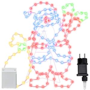 vidaXL Mikul&aacute;s F&eacute;ny 168 LED-del Soksz&iacute;nű 58.5 x 60 x 1.3 cm Vas