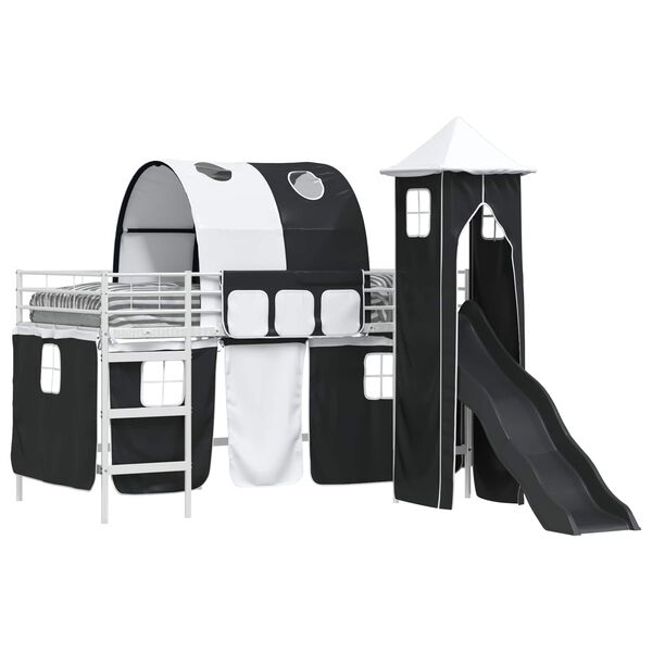 vidaXL Feh&eacute;r &eacute;s fekete 107 x 200 cm