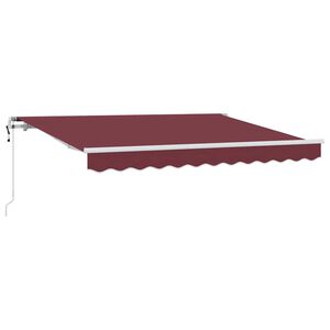 vidaXL Beh&uacute;zhat&oacute; napellenző Burgundi 300 x 200 cm sz&ouml;vet