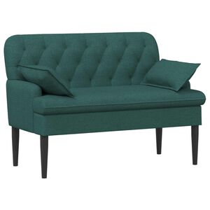 vidaXL Gombra tűz&ouml;tt loveseat S&ouml;t&eacute;tz&ouml;ld 111 x 68 x 80 cm Sz&ouml;vet