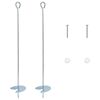 vidaXL F&ouml;ldi horgony 2 db &Oslash;10 x 60 cm Galvaniz&aacute;lt f&eacute;m Ez&uuml;st
