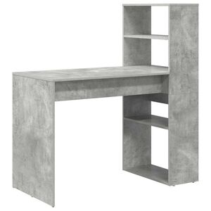 vidaXL Asztal Beton Sz&uuml;rke Szerelt Fa 113 x 54 x 120 cm