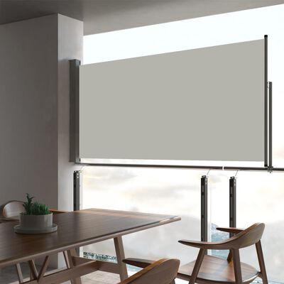 vidaXL krémszínű kihúzható oldalsó terasz napellenző 80 x 300 cm
