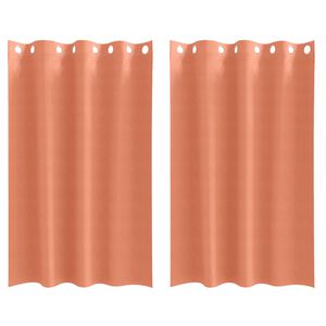vidaXL Fekete F&uuml;gg&ouml;ny Gyűrűkkel 2 db Terrakotta 175 x 140 cm