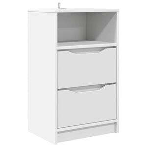 vidaXL &Eacute;jjeli asztal Feh&eacute;r 40 x 30 x 67 cm Szerelt Fa