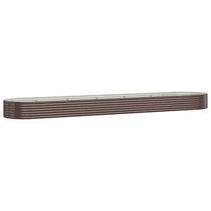 vidaXL barna horganyzott ac&eacute;l kerti magas&aacute;gy&aacute;s 507x100x36 cm