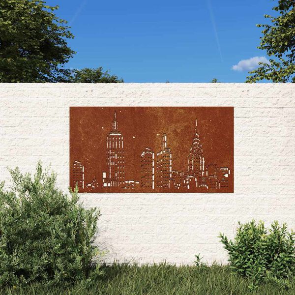 vidaXL l&aacute;tk&eacute;p mint&aacute;s corten ac&eacute;l kerti fald&iacute;sz 105 x 55 cm