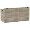 vidaXL világosszürke polyrattan kerti tárolóláda 110x50x58 cm