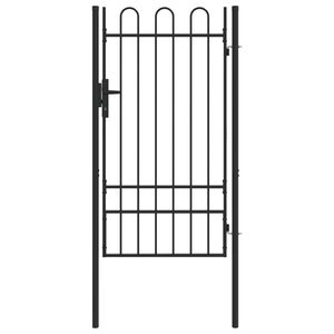 vidaXL Ker&iacute;t&eacute;s kapu BOXTEL 103 x 225 cm Porsz&oacute;rt ac&eacute;l Sz&uuml;rke Z&aacute;rolhat&oacute;