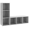 vidaXL 2 db betonsz&uuml;rke szerelt fa TV-szekr&eacute;ny 107 x 35 x 37 cm