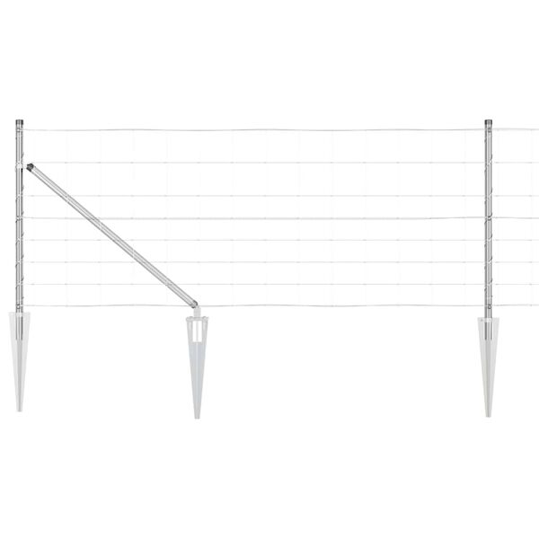 vidaXL Ker&iacute;t&eacute;soszlop Galvaniz&aacute;lt 25 x 0,8 m Ac&eacute;l