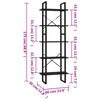 vidaXL 5 szintes fekete szerelt fa k&ouml;nyvszekr&eacute;ny 60 x 30 x 175 cm