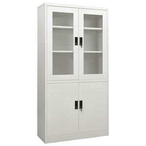 vidaXL vil&aacute;gossz&uuml;rke ac&eacute;l irodai szekr&eacute;ny 90 x 40 x 180 cm
