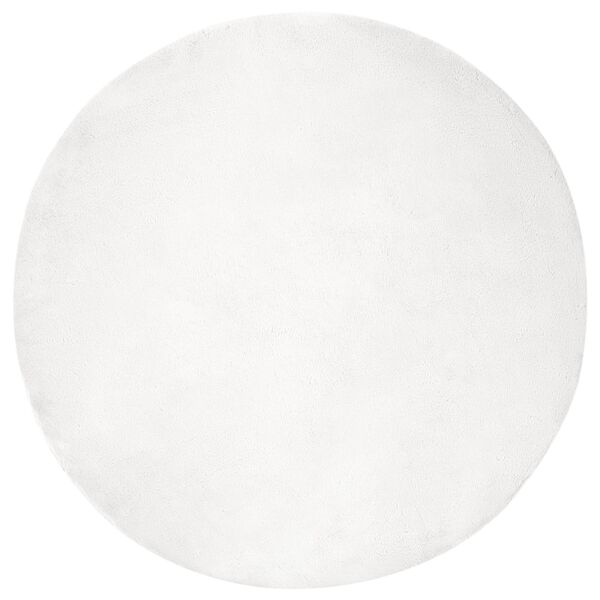 vidaXL Mű Ny&uacute;l Szőr Szőnyeg Olite Feh&eacute;r &Oslash; 100 cm Poli&eacute;szter