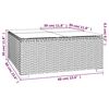 vidaXL szürke polyrattan és üveg kerti dohányzóasztal 60 x 60 x 30 cm
