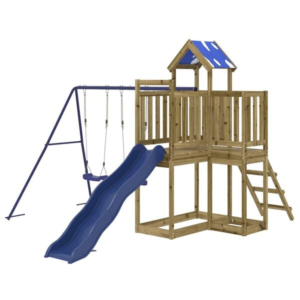 vidaXL impregn&aacute;lt fenyőfa k&uuml;lt&eacute;ri j&aacute;tsz&oacute;szett