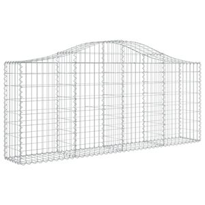 vidaXL &iacute;ves horganyzott vas gabion kos&aacute;r 200x30x80/100 cm
