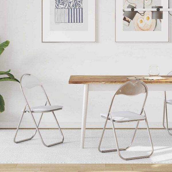 vidaXL &Ouml;sszecsukhat&oacute; sz&eacute;k 2 pcs Feh&eacute;r &eacute;s Sz&uuml;rke 48 x 43,5 x 81 cm