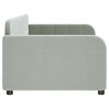 vidaXL világosszürke bársony kanapéágy 90 x 200 cm